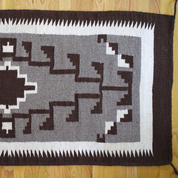 two grey hills antique navajo rug