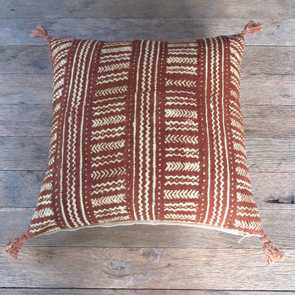modern mud cloth tassel one of a kind pillow - FOUND&MADE modern mud cloth tassel one of a kind pillow - FOUND&MADE