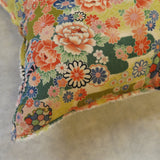 handmade silk kimono - one of a kind pillow handmade silk kimono - one of a kind pillow
