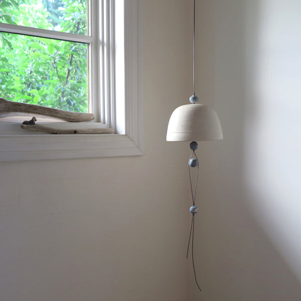handmade ceramic white bell - Beanpole Pottery handmade ceramic white bell - Beanpole Pottery