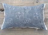 batik vintage floral - one of a kind pillow