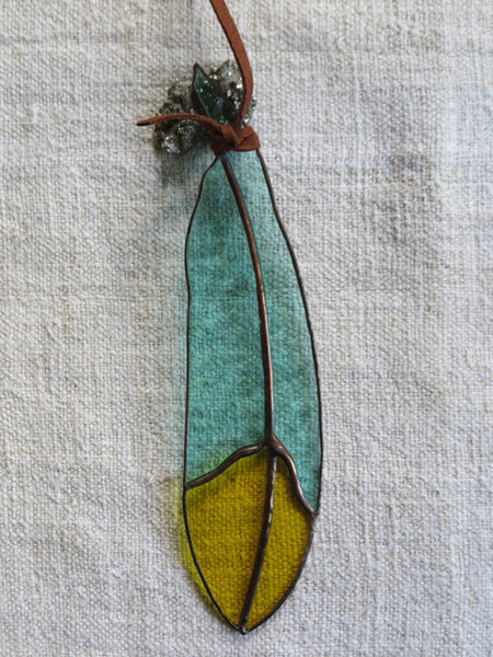 desert inspired classic glass feather - Colin Adrian Glass desert inspired classic glass feather - Colin Adrian Glass