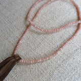 pink peruvian opal tassel necklace - Amy Weber Design pink peruvian opal tassel necklace - Amy Weber Design