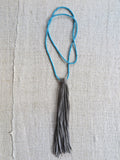 turquoise handmade tassel necklace - Amy Weber Design turquoise handmade tassel necklace - Amy Weber Design