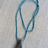 turquoise handmade tassel necklace - Amy Weber Design turquoise handmade tassel necklace - Amy Weber Design