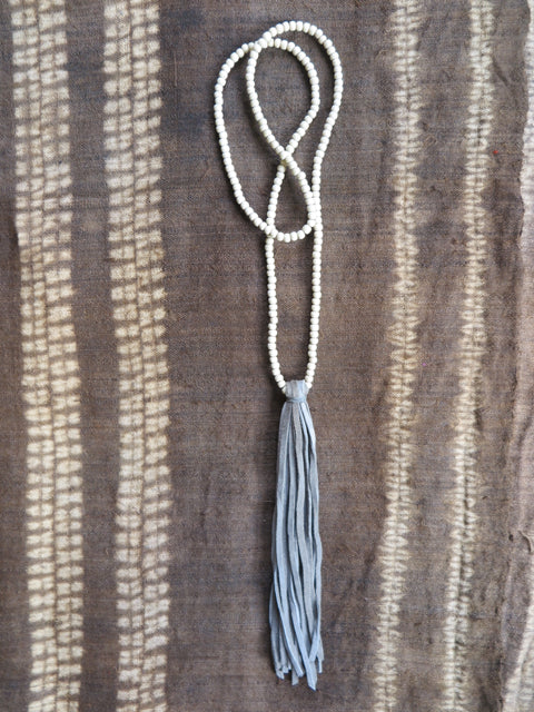 handmade suede tassel necklace - Amy Weber Design handmade suede tassel necklace - Amy Weber Design