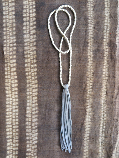 handmade suede tassel necklace - Amy Weber Design handmade suede tassel necklace - Amy Weber Design