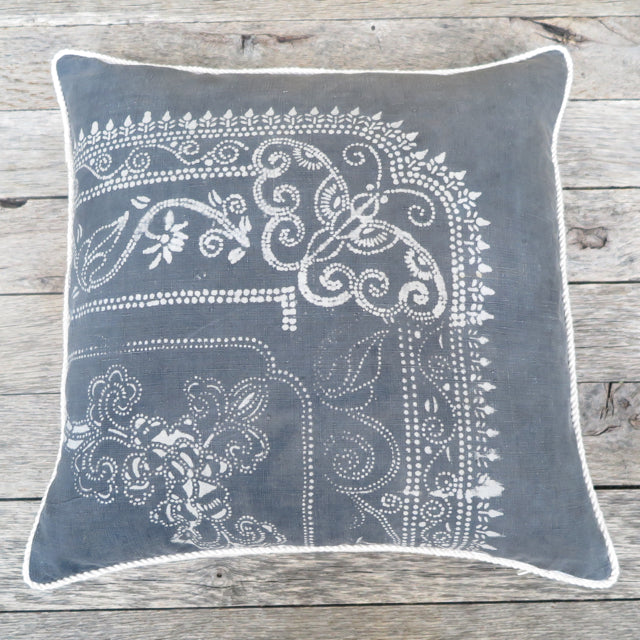 artisan made batik one of a kind pillow - FOUND&MADE  artisan made batik one of a kind pillow - FOUND&MADE