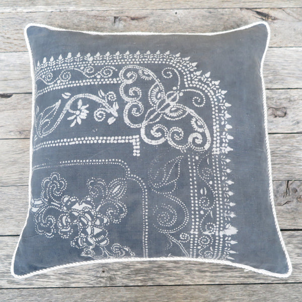 artisan made batik one of a kind pillow - FOUND&MADE 