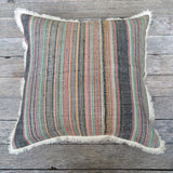 handcrafted linen stripe one of a kind pillow - FOUND&MADE handcrafted linen stripe one of a kind pillow - FOUND&MADE