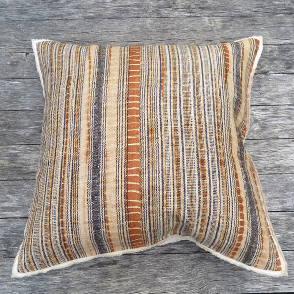linen plaid selvedge one of a kind pillow - FOUND&MADE  linen plaid selvedge one of a kind pillow - FOUND&MADE