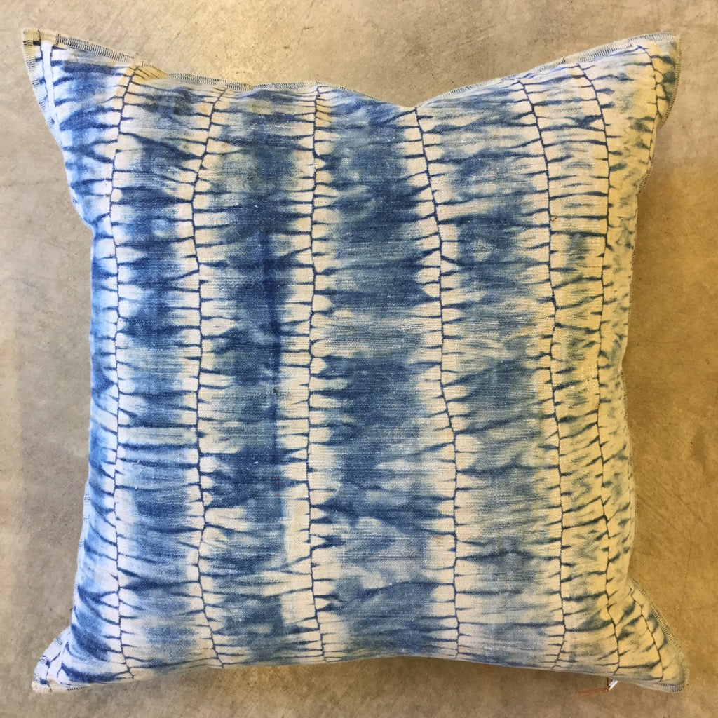 heirloom linen shibori one of a kind pillow