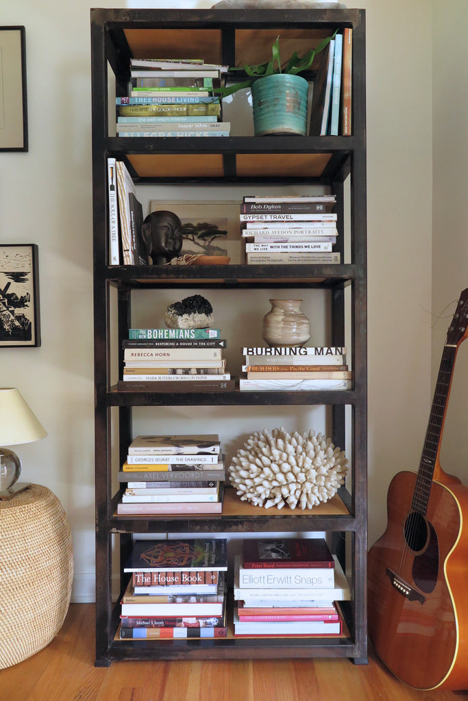 Handcrafted Steel And Reclaimed Wood Bookcase FOUND&MADE