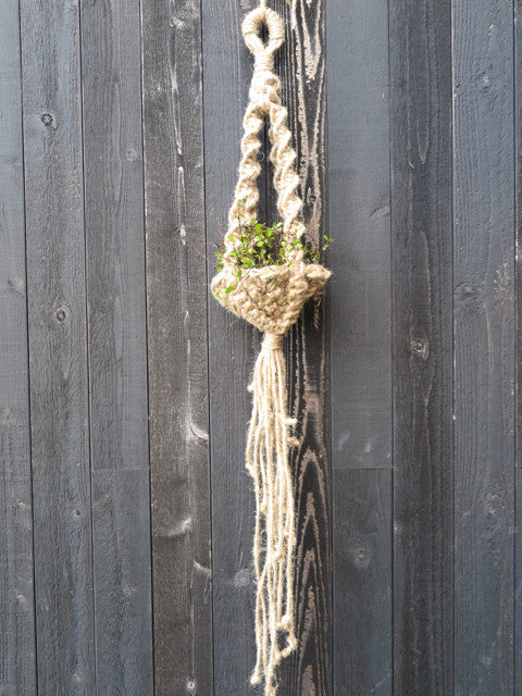 macrame natural hanging planter - KKIBO - FOUND&MADE