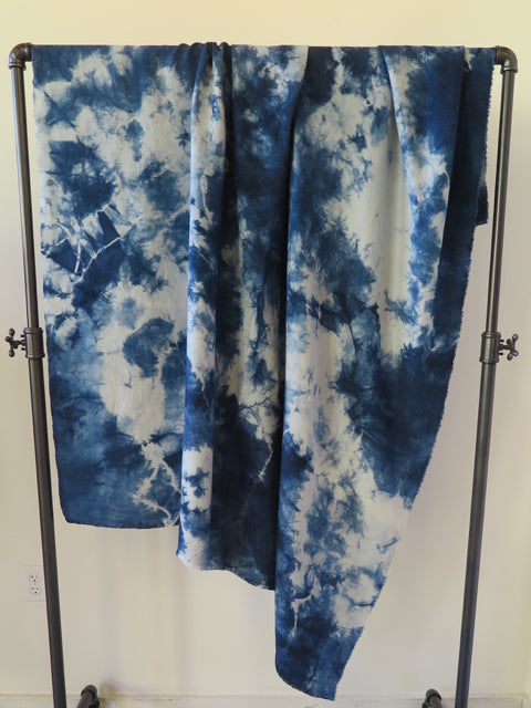 hand dyed wild indigo blanket by Lookout and Wonderland - FOUND&MADE 