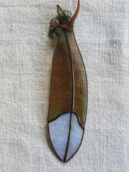 earthy classic glass feather - Colin Adrian Glass
