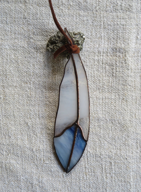 earthy classic glass feather - Colin Adrian Glass – FOUND&MADE