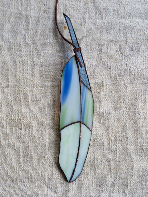 atso surf shack glass feather by Colin Adrian - FOUND AND MADE 