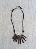 natural sea urchin leather necklace - Amy Weber Design