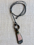 Lou Zeldis vintage pink rhodochrosite necklace