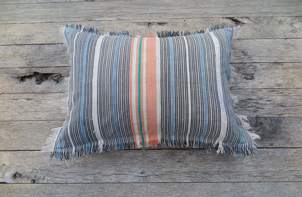 baja beach stripe one of a kind pillow - FOUND&MADE 