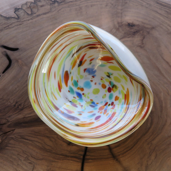 sixties artisan murano glass bowl