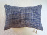 indigo organic linen - one of a kind pillow