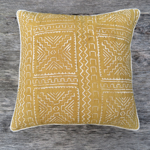 modern mud cloth rope one of a kind pillow - FOUND&MADE