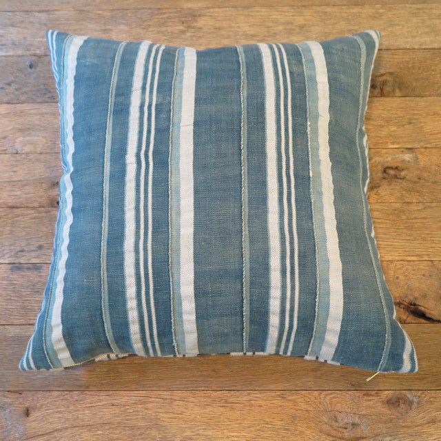 relaxed stripe mud cloth one of a kind pillow - FOUND&MADE 